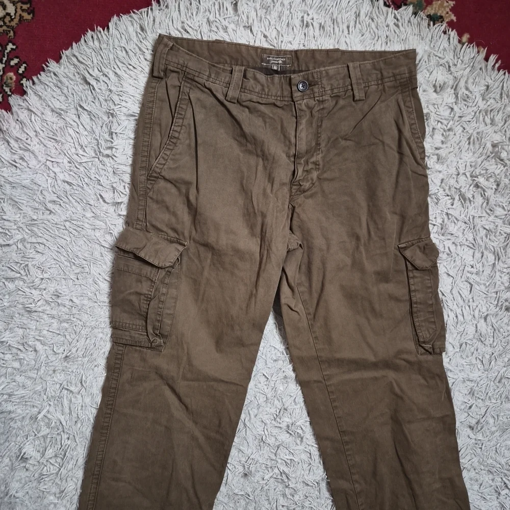 Mens Banana Republic Pants Carpenter Cargo Brown Size 34 X 32 Fall Winter Spring
